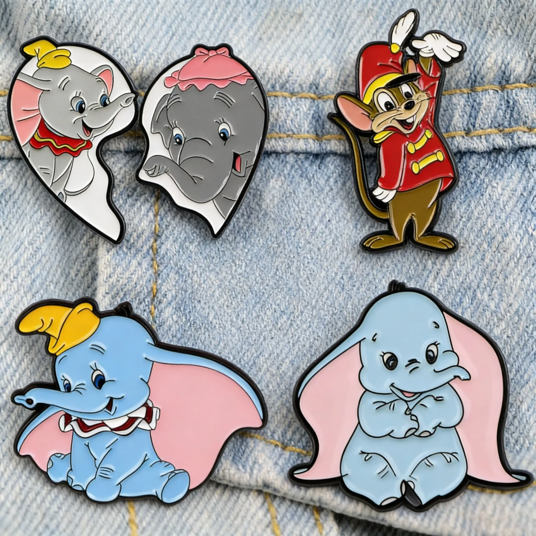 Broches de Elefante Fofo em Esmalte, Pins de Desenho Animado de Animais, Crachás de Lapela para Mochilas e Chapéus, Joias de Moda, Presente para Crianças