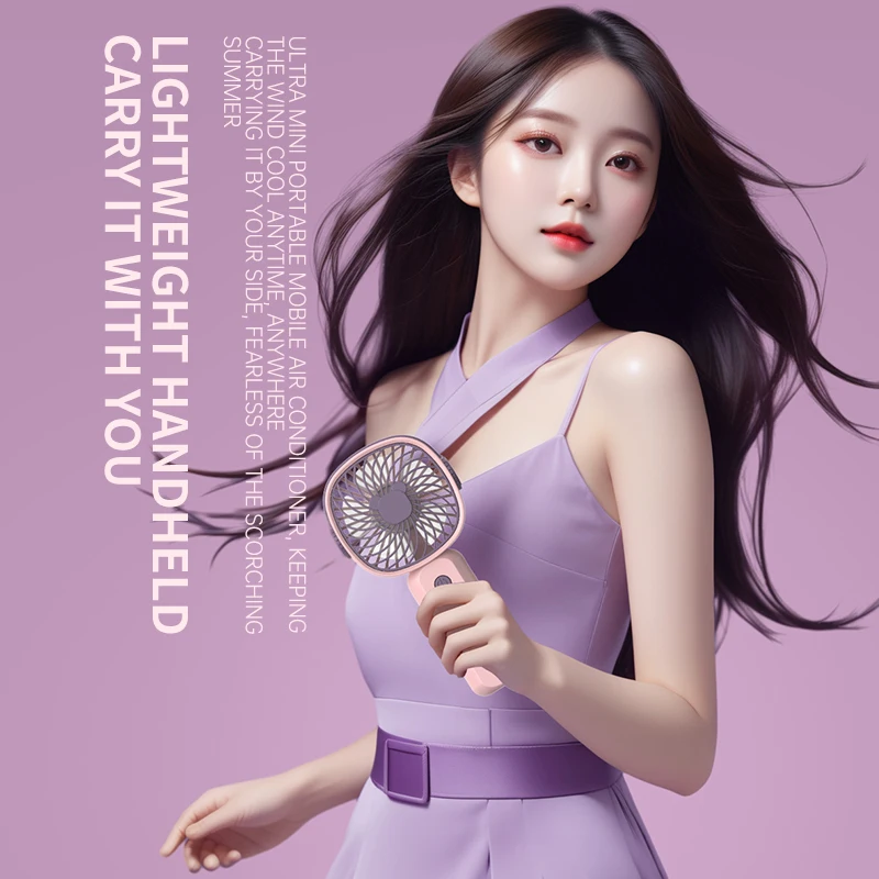 Mini USB Handheld Fan Multi-Functional Desktop With Stand Eectric Fan Students Outdoor Portable Portable Small Fan