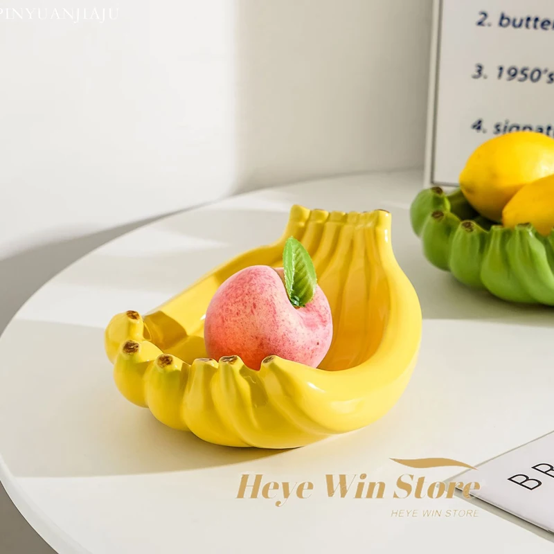 Banana-shaped Home Snack Plate Ceramic Bowls Exquisite Snacks Decorative Plate Restaurant Hotel Storage Tray Home Decoration view 3