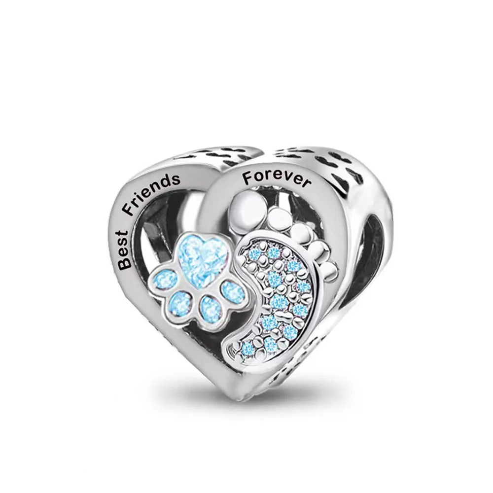 Pan Charms Welpenpfoten-Anhänger für Tierliebhaber, passend für Original-Armbänder, Schmuck, DIY-Geburtstagsgeschenk für Sie/Ihn, Frauen – Detail 16