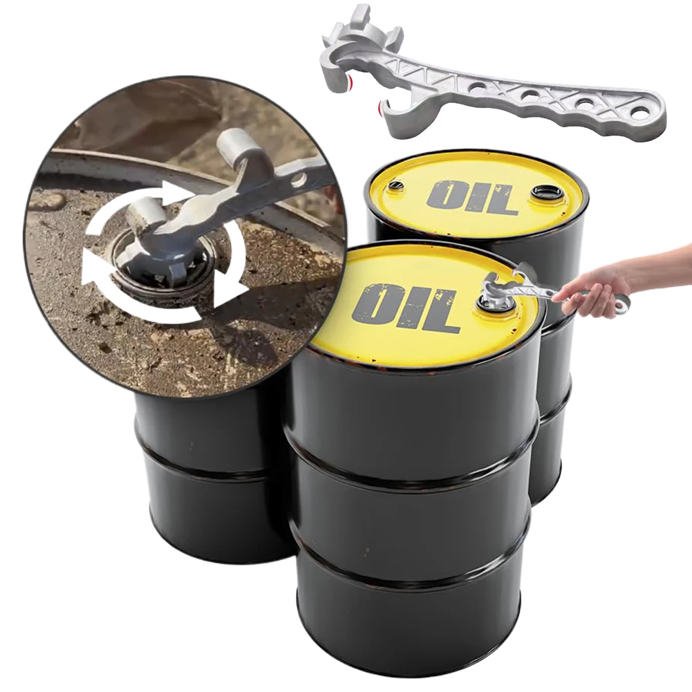 Pail Paint Barrel Lid Can Opener Silver Buckets Lid Wrench Aluminum Alloy Oil Drum Driver Lid Can Opener for Home Industrial Use