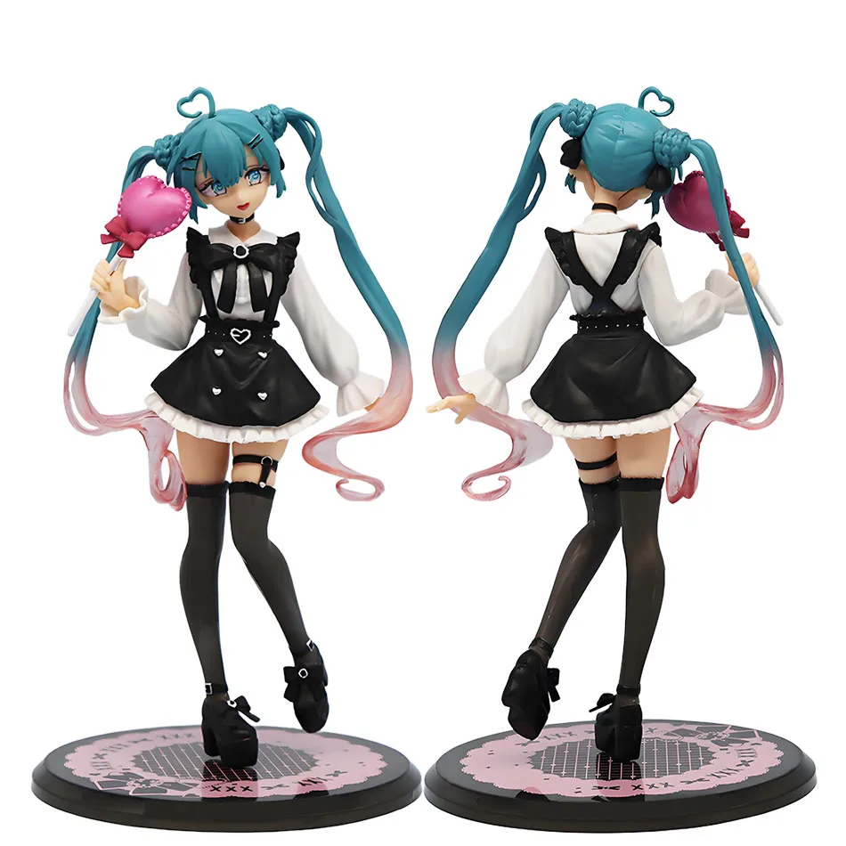 21 cm Sexy Mädchen Hatsune Miku Anime Figur Mode Subclture Miku Action Figure Weihnachten Geschenk PVC Sammlung Modell Puppe Spielzeug