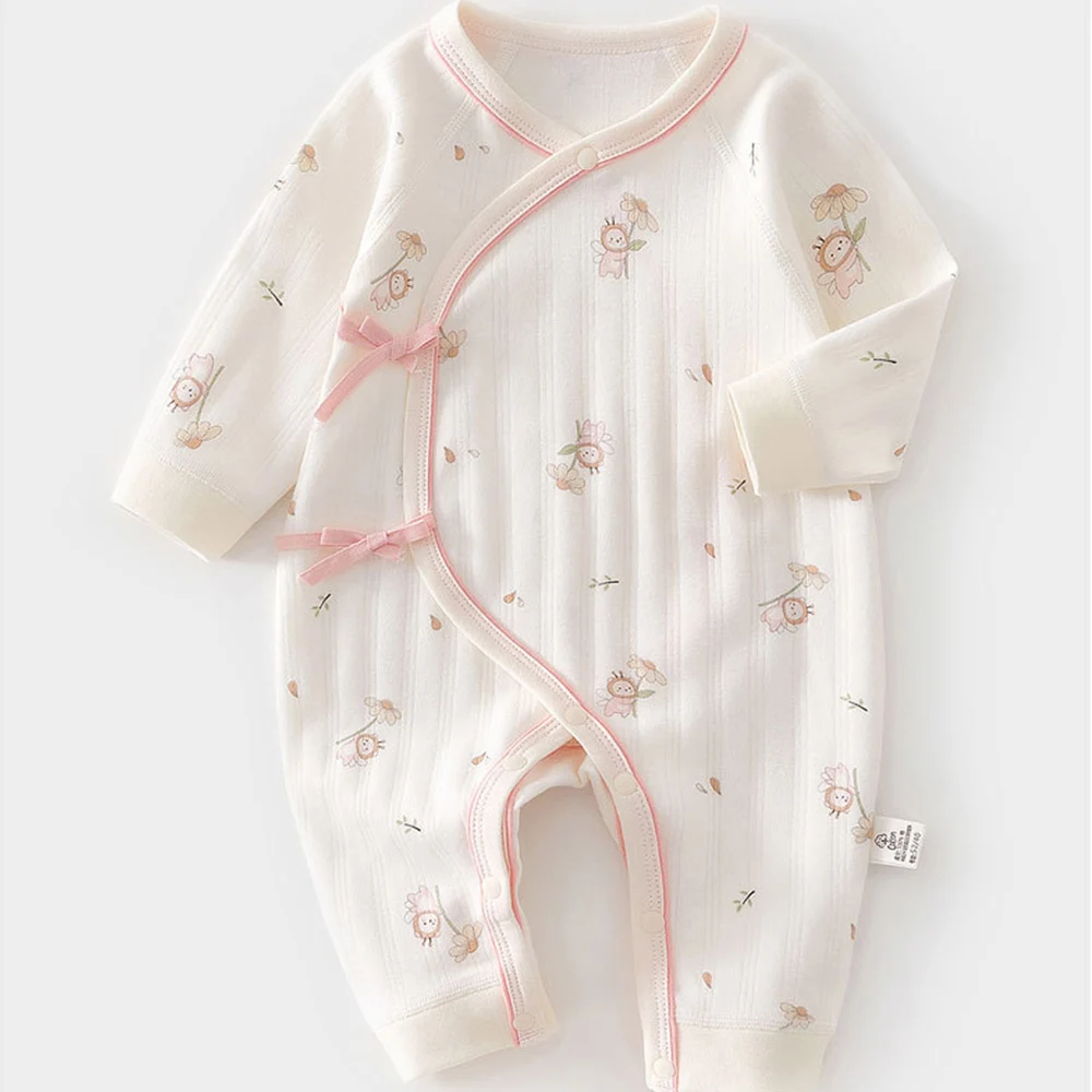 Newborn Baby Girl Clothes Hospital Baby Boy Romper Long Sleeve 100% Cotton 0 6 Months Unisex Baby Jumpsuit