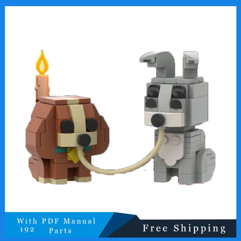 192 pçs moc diferentes cães blocos de construção modelo montagem educacional diy tijolos técnicos brinquedo conjunto para meninos presente festival