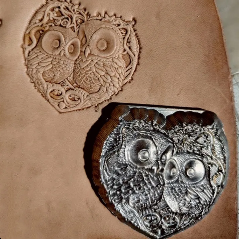 

Изготовленный на заказ штамп совы 58x56 мм - форма для 3D-тиснения из алюминиевого сплава для кожи растительного дубления | Инструмент для рукоделия из кожи с милыми животными