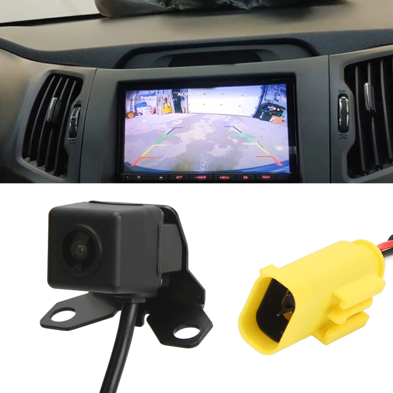 Backup Camera 95750‑3W110 Waterproof Rear Parking Assist Camera Replacement for Kia Sportage 2011‑2014