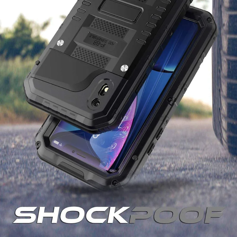 

Military Waterproof Metal Case Heavy Duty Shockproof Dustproof Rugged Cover for iPhone 16 15 14 13 12 11 Pro Max XS X XR