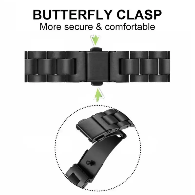 Banda de metal para huawei relógio gt2 gt5 46mm gt2 pro gt2e pulseira inoxidável para samsung galaxy watch 46mm pulseira correa