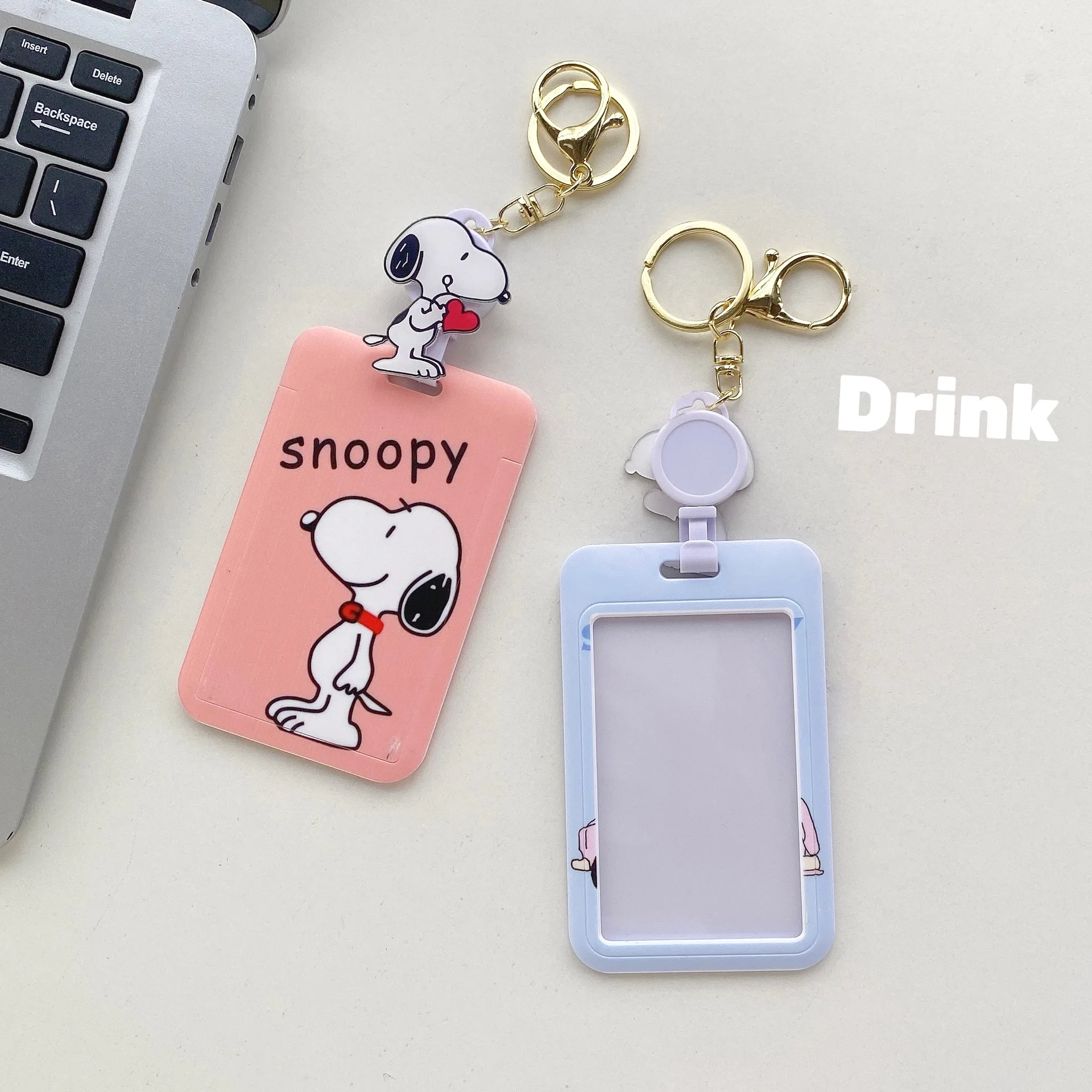 SNOOPY Charlie Schlüsselanhänger Anime Paar Taschenanhänger Herren Damen Schlüsselanhänger Zubehör Bus-ID-Türkartenhalter – Detail 4