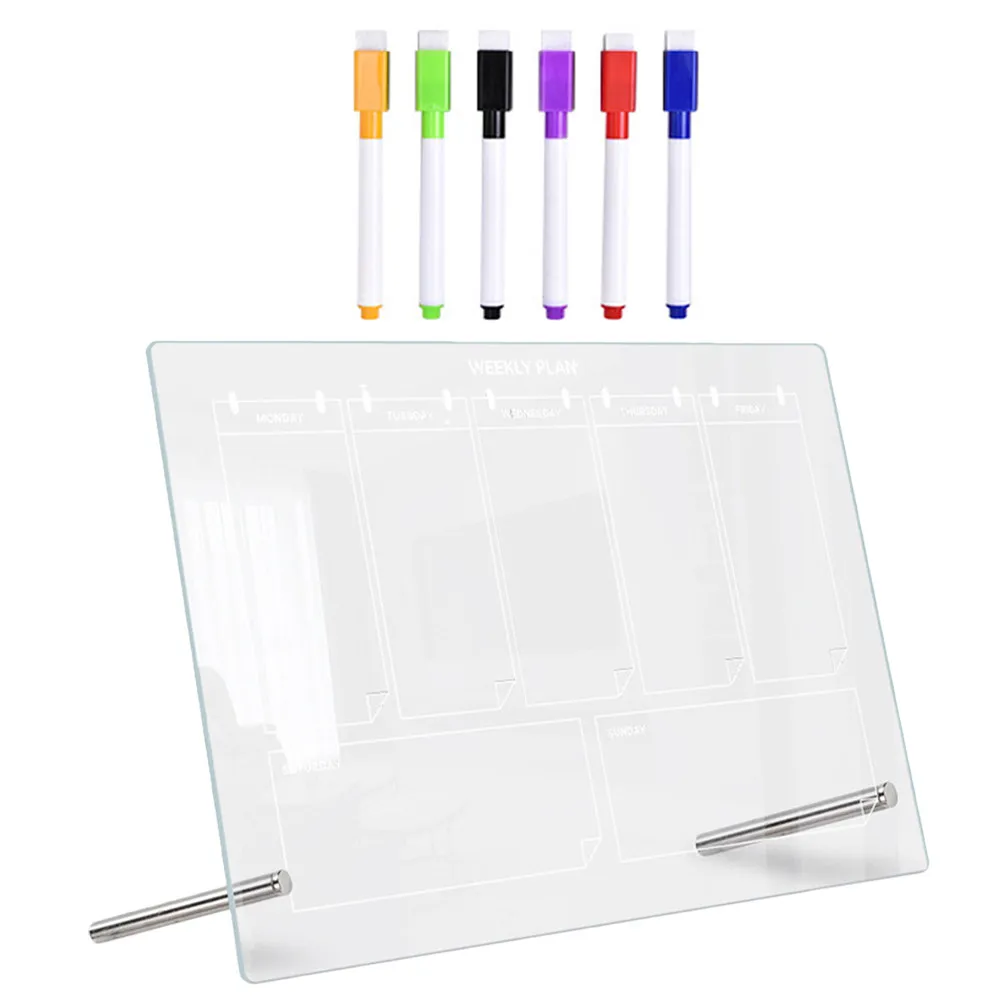 

1 комплект прозрачных акриловых досок для заметок, многофункциональная настольная доска для декора, стираемая доска для заметок для дома и офиса