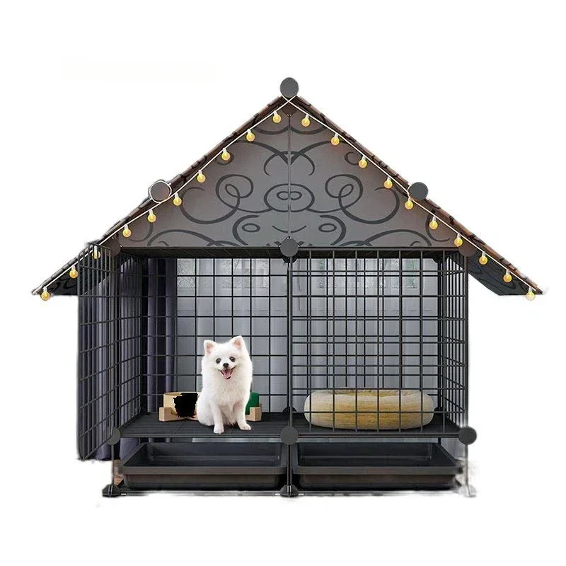 modern simple Iron Living Room Dog Houses Indoor Balcony Dogs Fences Creative Home Cat Villa Puppy Kennel Courtyard Pet Cage Z