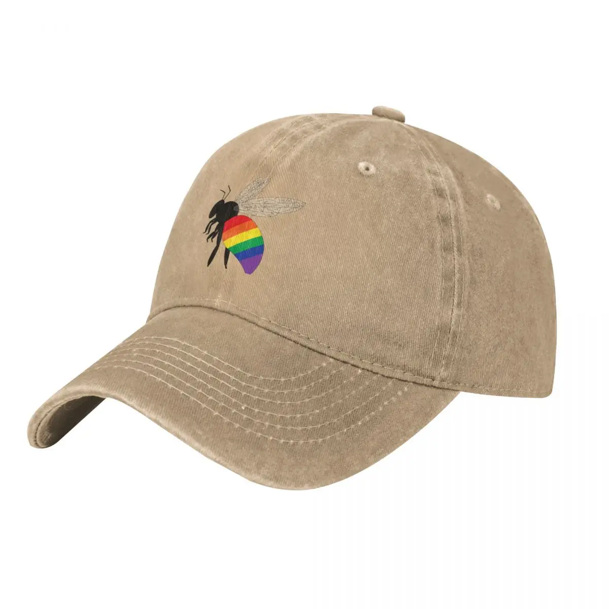 pride bee LGBTQ+ flag Baseball Cap Trucker Hat Bobble Hat Mens Tennis Women's