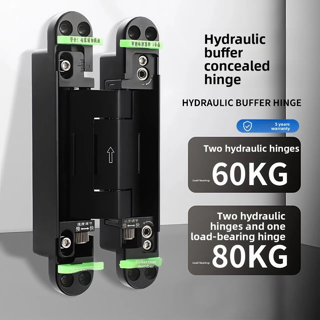 Concealed Hydraulic Soft Close Furniture Hinge D Adjustable Cabinet Door Black Zinc Alloy Kg Load Option Automatic Closing