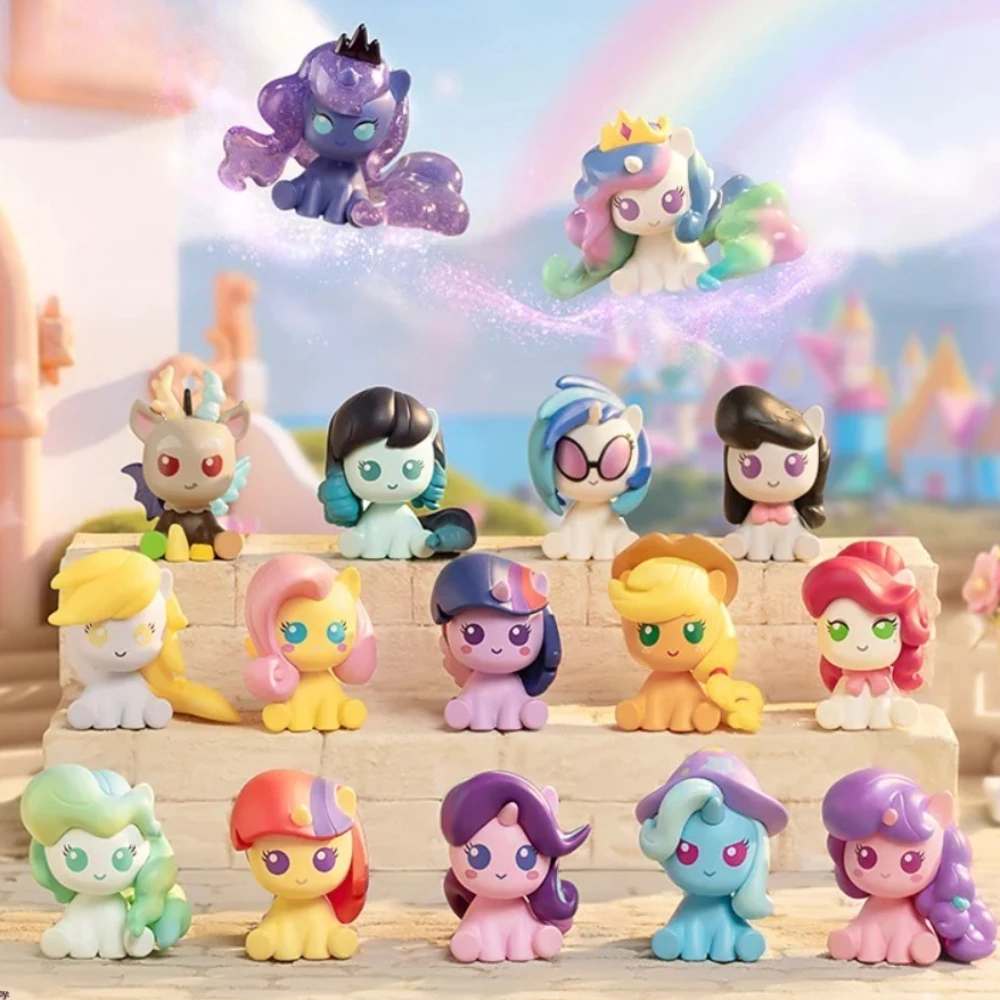 

Подлинная милая волшебная бутылка My Little Pony, слепая коробка Chibi Kawaii Mini Bean Modol, декор для рабочего стола, детский подарок на день рождения для девочек, новинка