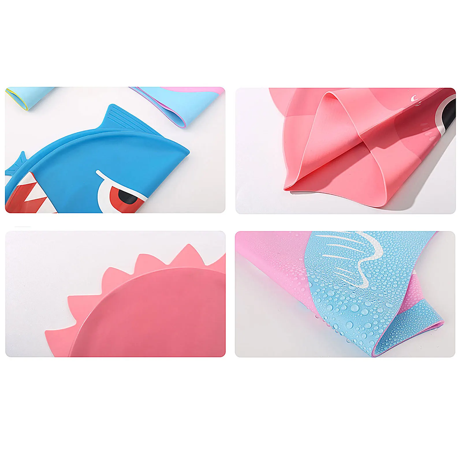 سباحة للأطفال من السيليكون بنمط الرسوم المتحركة على شكل سمكة صغيرة للسباحة من عمر 3 إلى 12 سنة باللون الأزرق #3