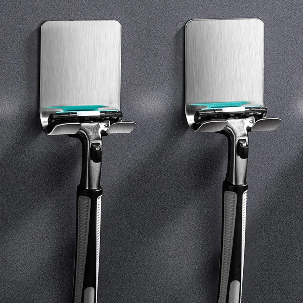 Bathroom Shelf Razor Stand WallHolder Shower Razor Blade Holder Shaver Holder For Bathroom Hook Hanger Shaving Holder