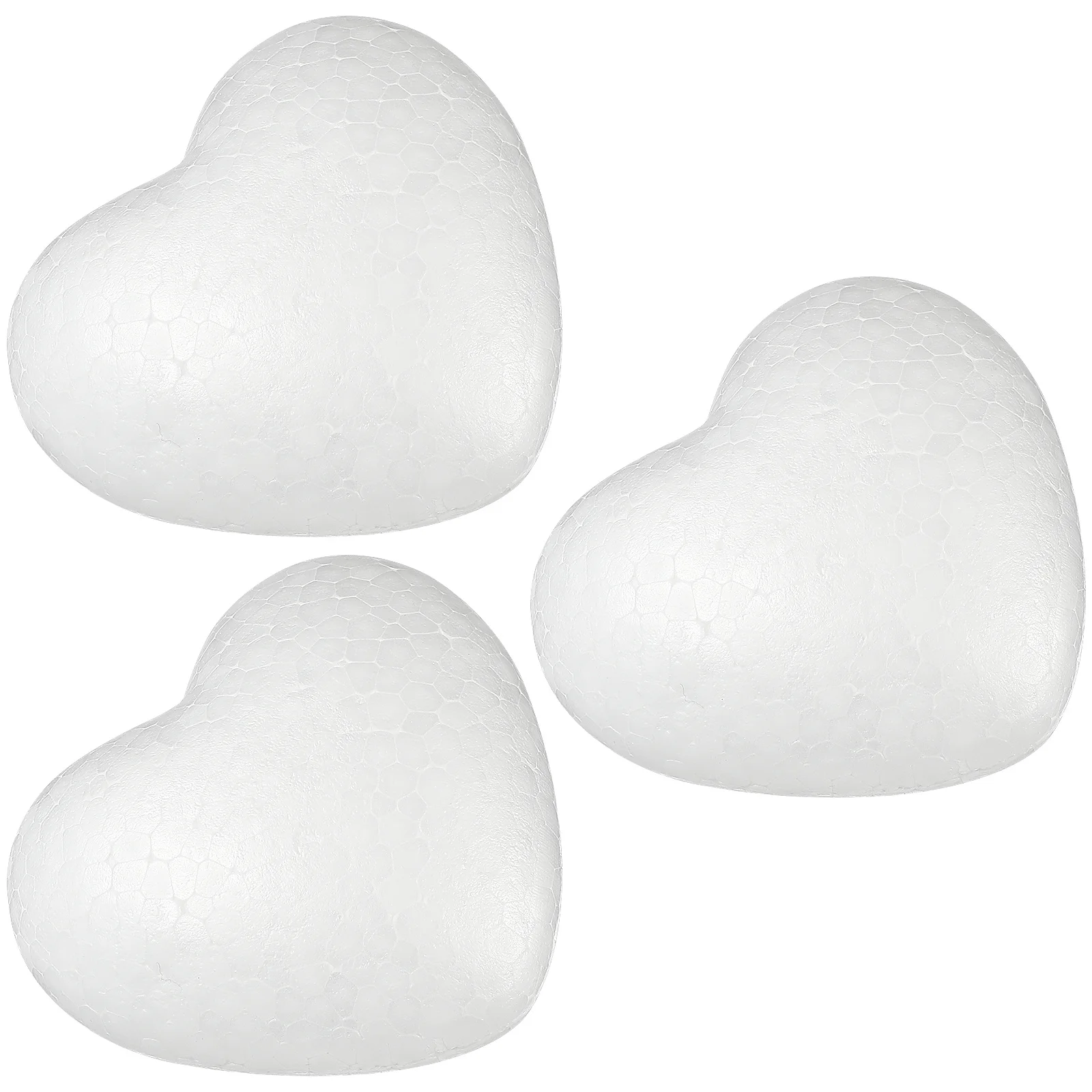 3 قطعة كرات حرفية إسفنجية بيضاء على شكل قلب لتزيين الزفاف وعيد الميلاد وعيد الحب ومشاريع فنية للاستحمام #3