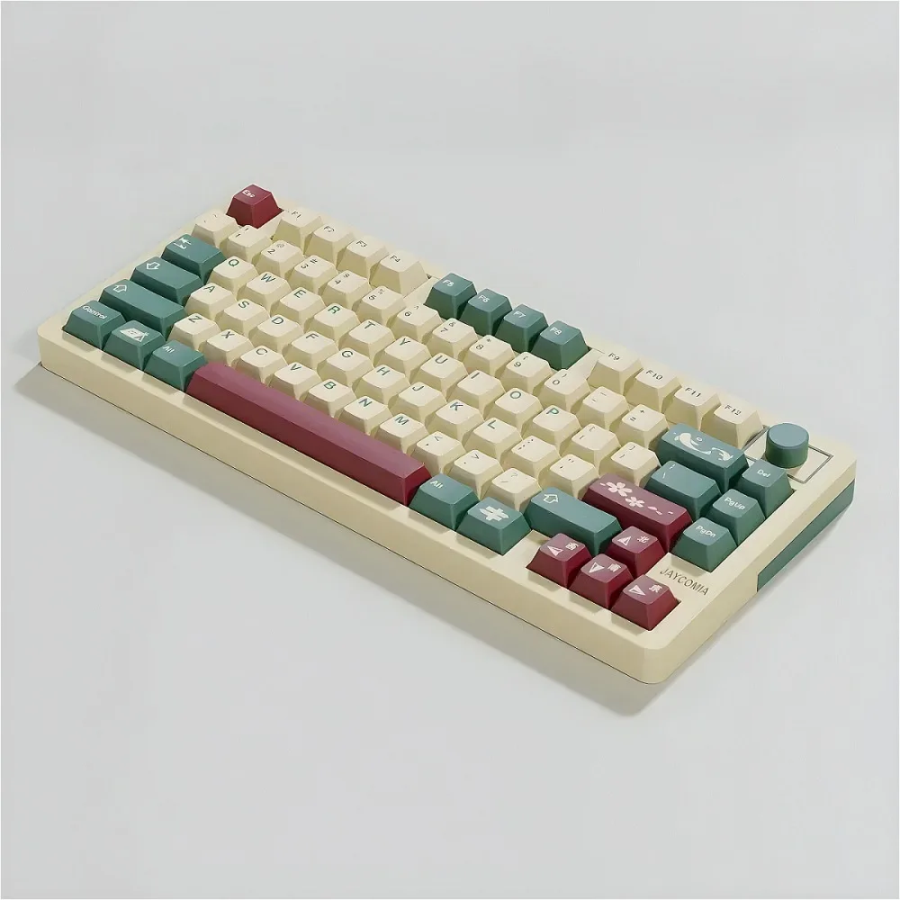 Small language theme Cherry keycaps small set of PBT red and green for gaming mechanical keyboard accessories