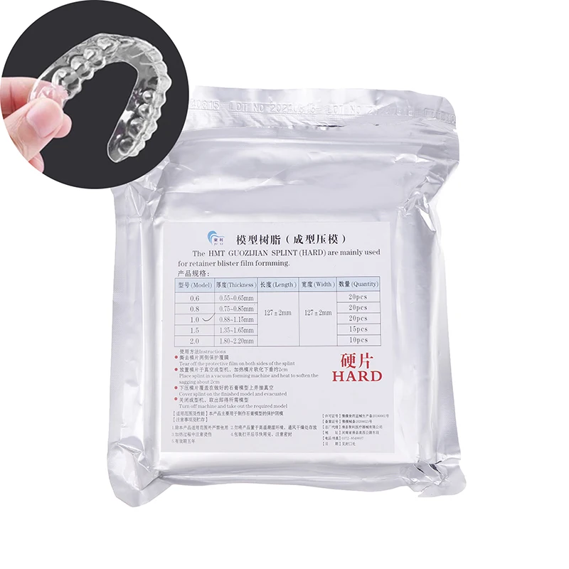 

AZDENT Dental Orthodontic Splint Retainer Vacuum Forming Sheet Soft/Hard Plastic 1.0/1.5/2.0mm Dentistry Thermoforming Material