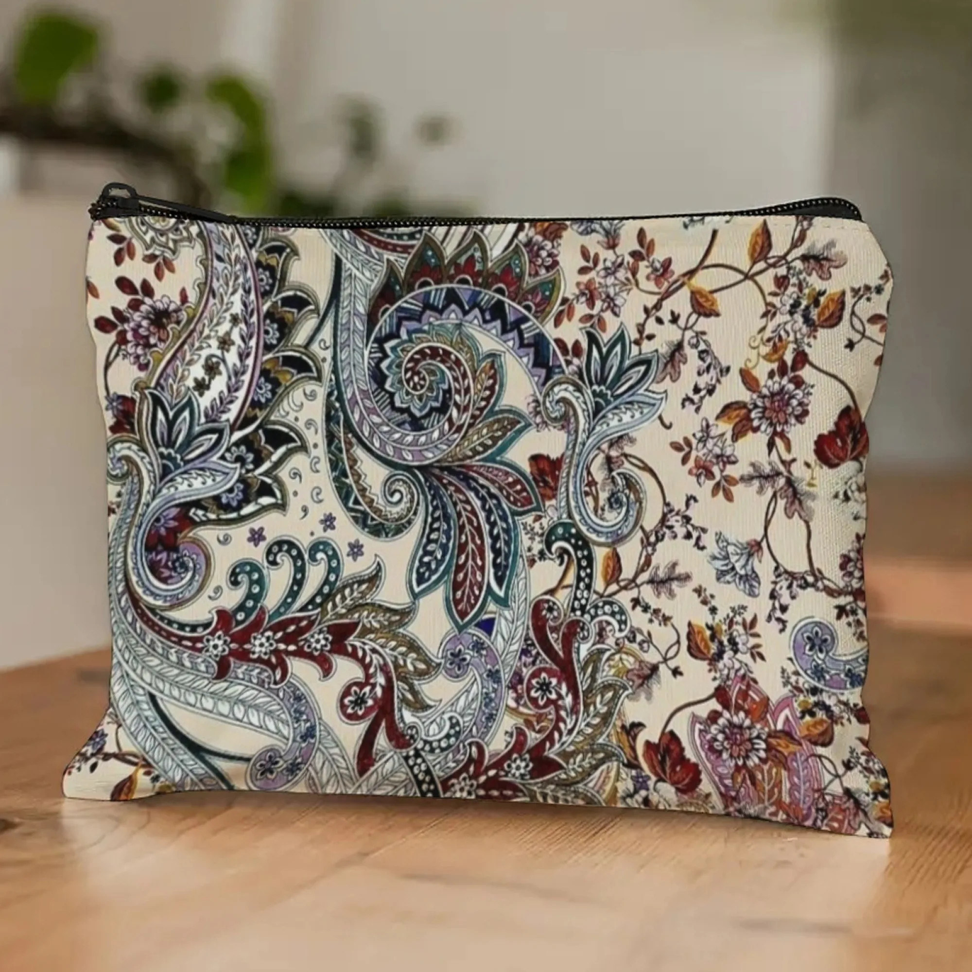 

Косметичка в стиле бохо-шик с яркими цветочными узорами — органайзер для макияжа в богемном стиле для путешествий или повседневного использования