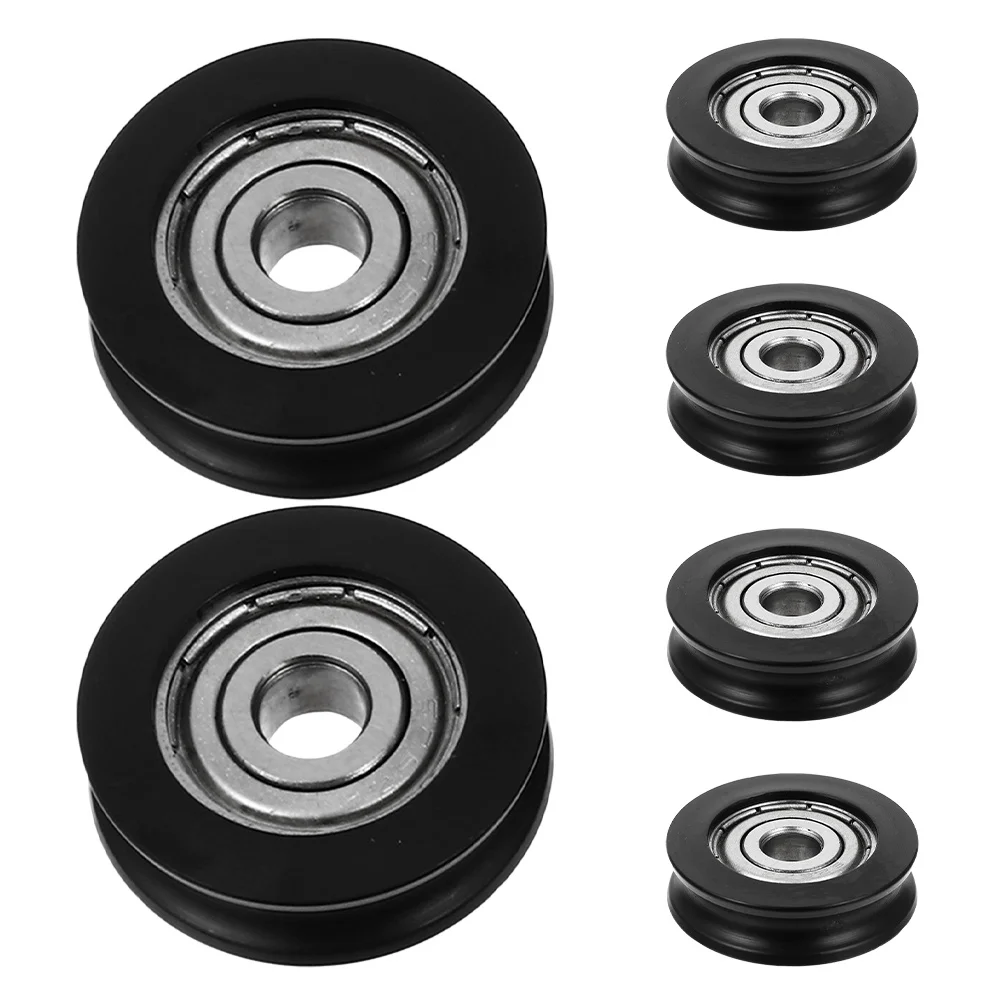 

6Pcs Sliding Door Window Bearing Pulley Nylon Coated Aluminum Alloy Durable Silent Operation Furniture Sliding Wheels