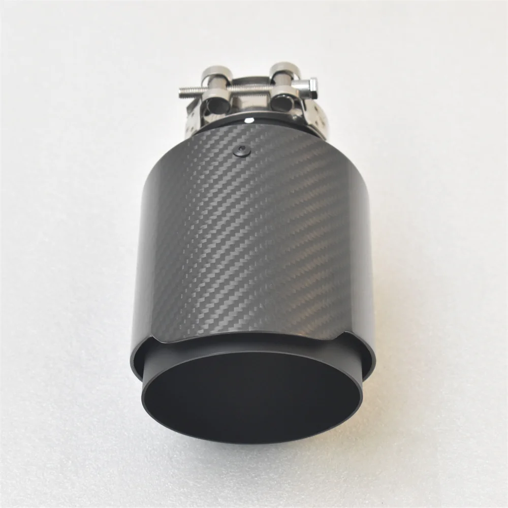 Glossy Black Pipe Carbon FiberStainless steel Universal  Muffler Pipe For  -X5  323 car exhaust  micro tips  car accessories