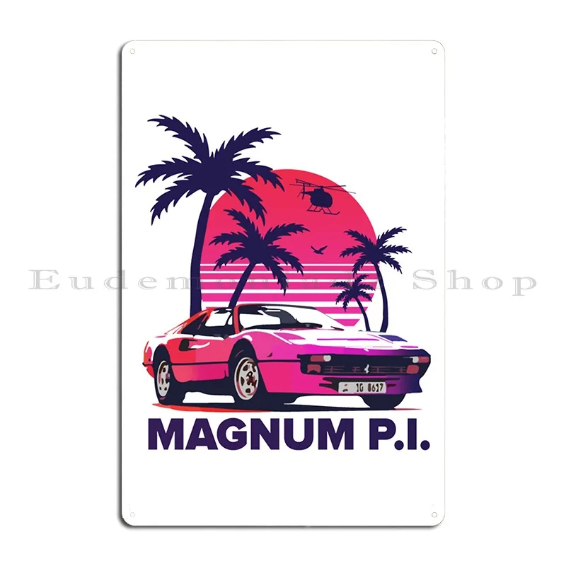 Magnum Pi Hawaii Metal Sign Rusty Create Party Club Decoration Printed Tin Sign Poster