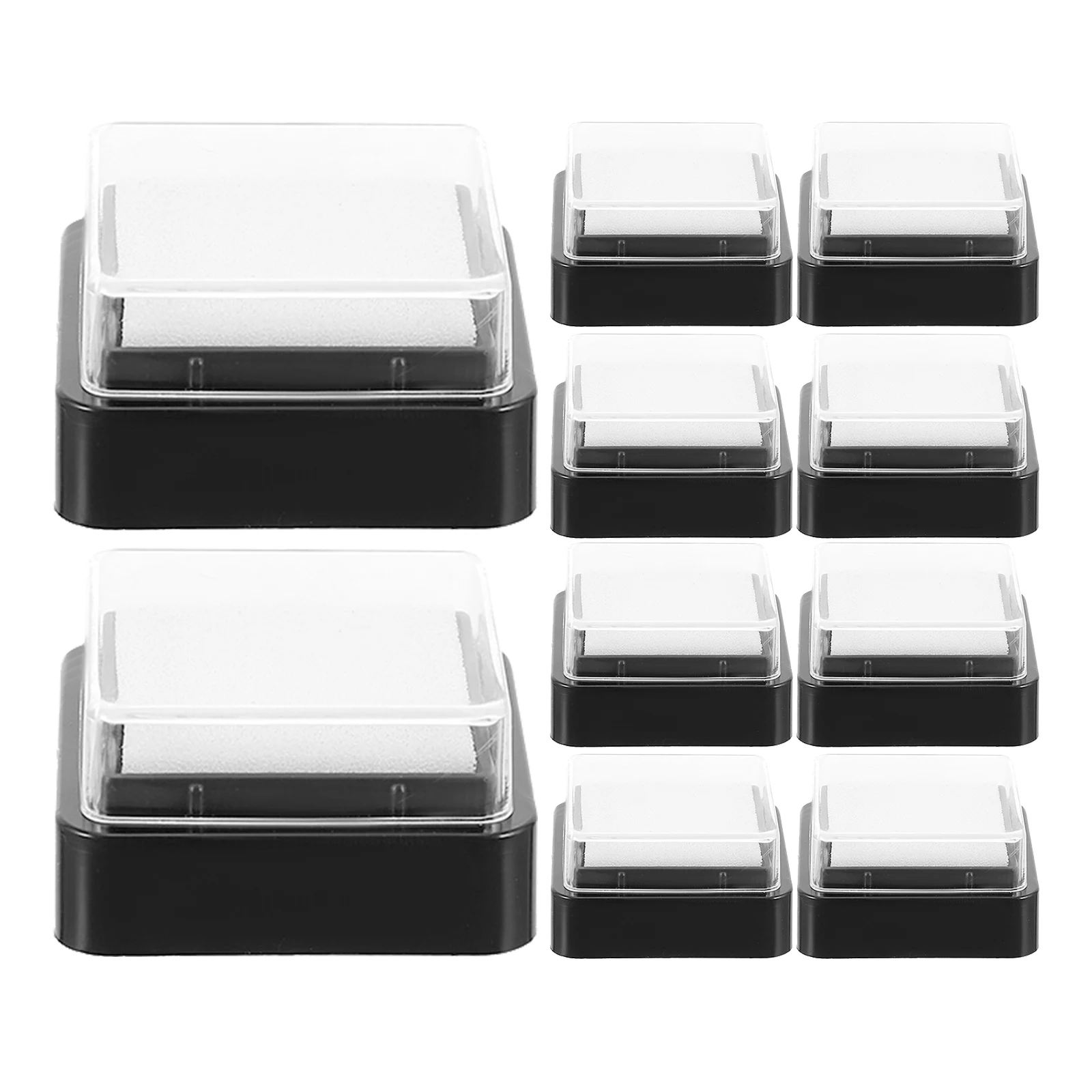 

10Pcs No Color Blank Ink Pads DIY Empty Inkpads for Stamp Ink Refill Finger Painting Multi-Use DIY Blank Inkpad