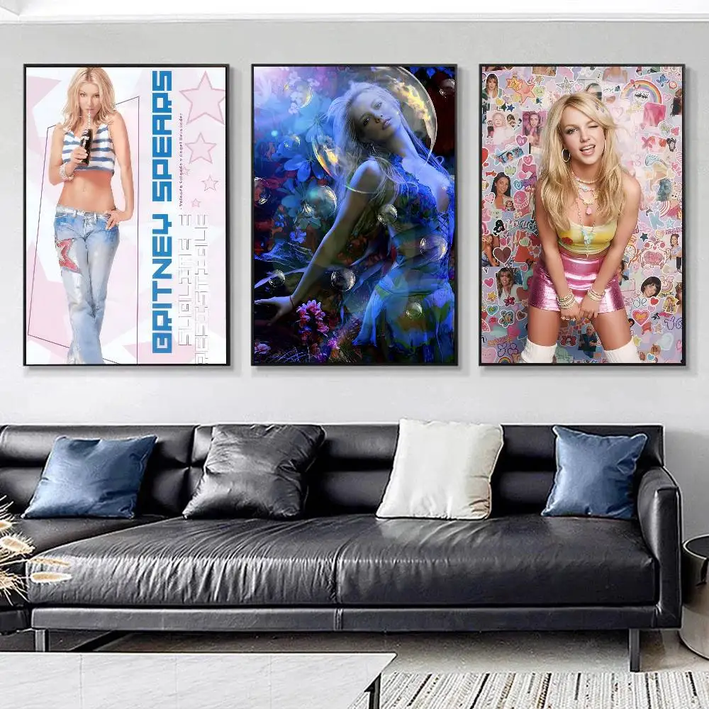 Singer B-Britney SpearsS Posters HD Print Vintage Wall Art Decor for Home Study Room