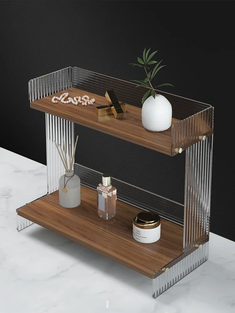 Bathroom Vanity Shelf Cosmetics Shelf Bathroom Vanity Skincare Desktop Storage Box Bathroom Organizer