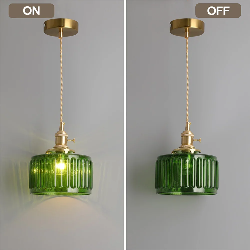 Led Crystal Pendant Light Green Chandelier Modern Hanging Ceiling Lamp Fixture Aisle Dining Room Kitchen Island Retro Home Decor