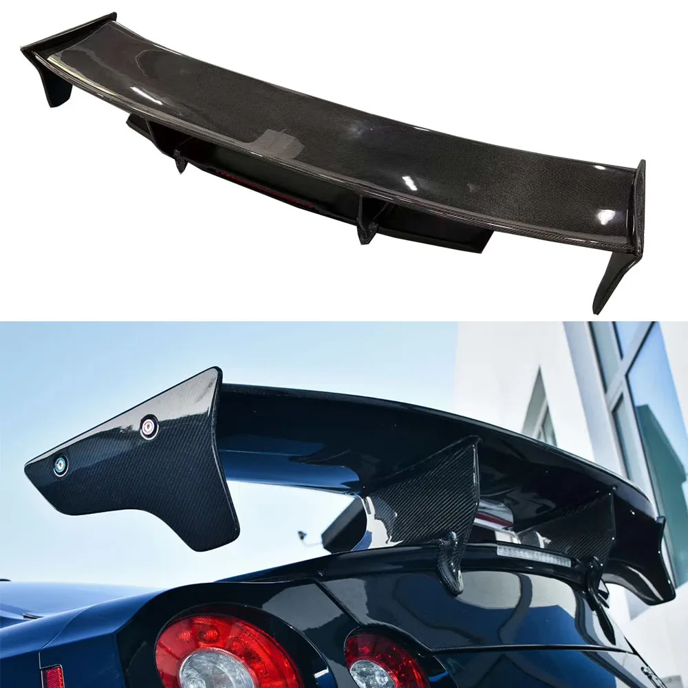 Carbon Fiber Car Accessoris TS Style  Rear Trunk Wing Spoiler  for Nissan Gtr R35 Rear Spoiler Wing