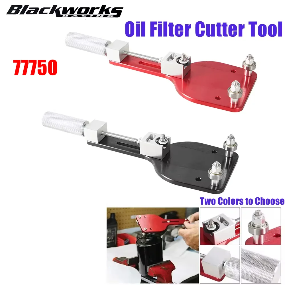 

77750 1PC Adjustable Oil Filter Cutter Tool Auto Cutting Car Accessories Fit Aluminum For Range 2-3/8" - 5" Red Black XLB-1065