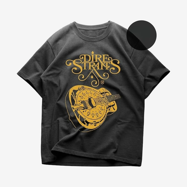 تي شيرت Dire Straits - قميص موسيقى الروك Brothers In Arms Sultans of Swing Dire Straits Merch ملابس الروك للجنسين