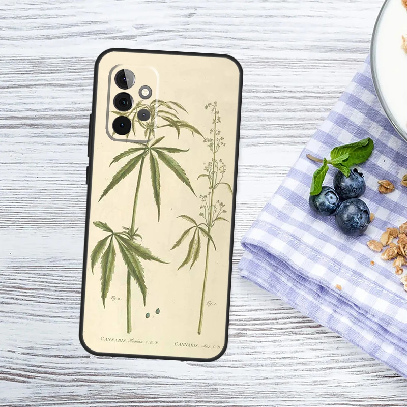 Botanical Drawings Flowers Plants Case For Samsung Galaxy A55 A35 A25 A15 A54 A34 A14 A51 A71 A12 A32 A52 A13 A33 A53  Cover