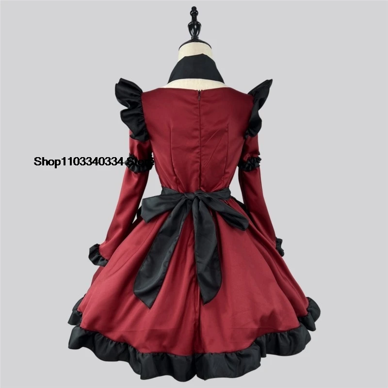 Costumes de femme de chambre gothique pour Halloween, Sweet Lolita, robe de princesse de fête, tablier, vêtements de sauna, vêtements de présidence, grande taille, cosplay