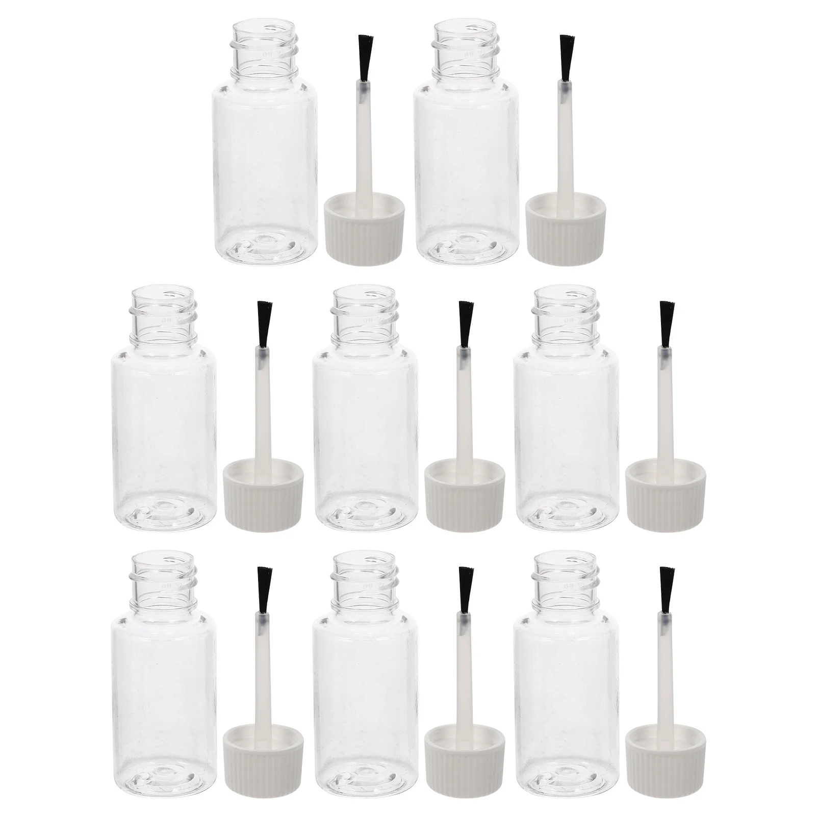 

8 шт. пустые флаконы для лака для ногтей с кистью, прозрачный маленький многоразовый аппликатор для эфирного масла, путешествий, маникюра, хранения дизайна ногтей