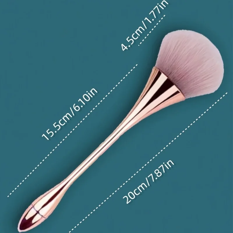 Single Hourglass-Shaped Makeup Brush, Non-Slip Handle, Soft And Fluffy Bristles, Applies Powder Evenly,Professional Makeup Brush