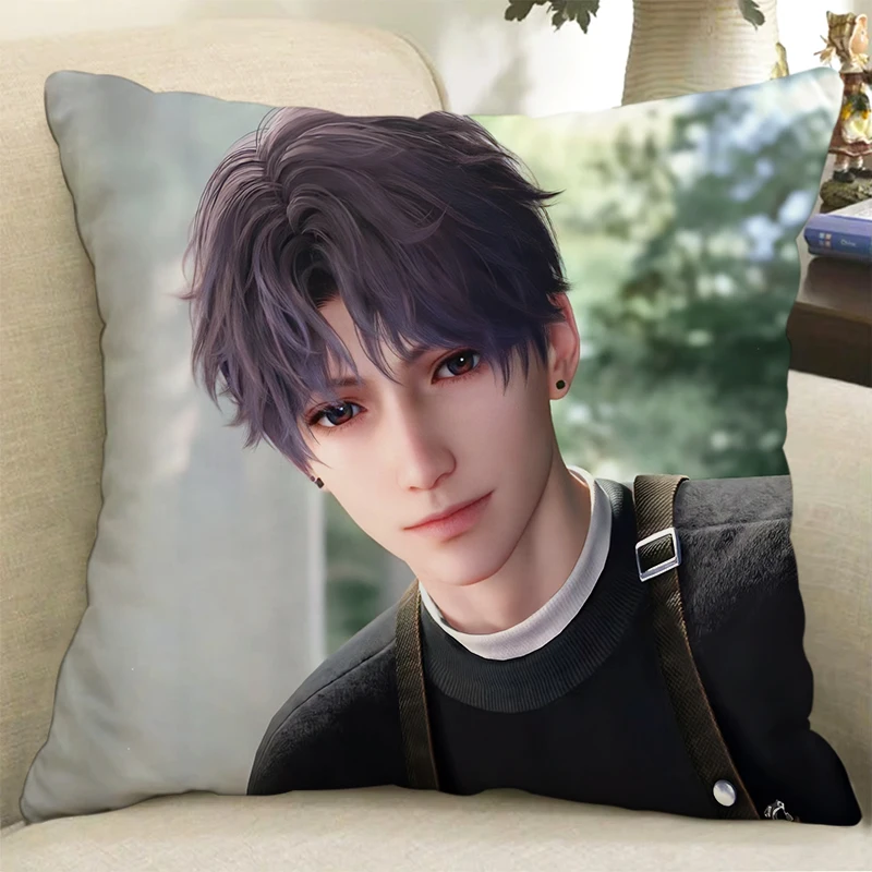 ゲームラブアンドディープスペースグッズラファエル・ホムラ・キウク・チーユー コスプレ枕カバー ソフトスローピローインナーカバー 両面カスタマイズ可能ギフト