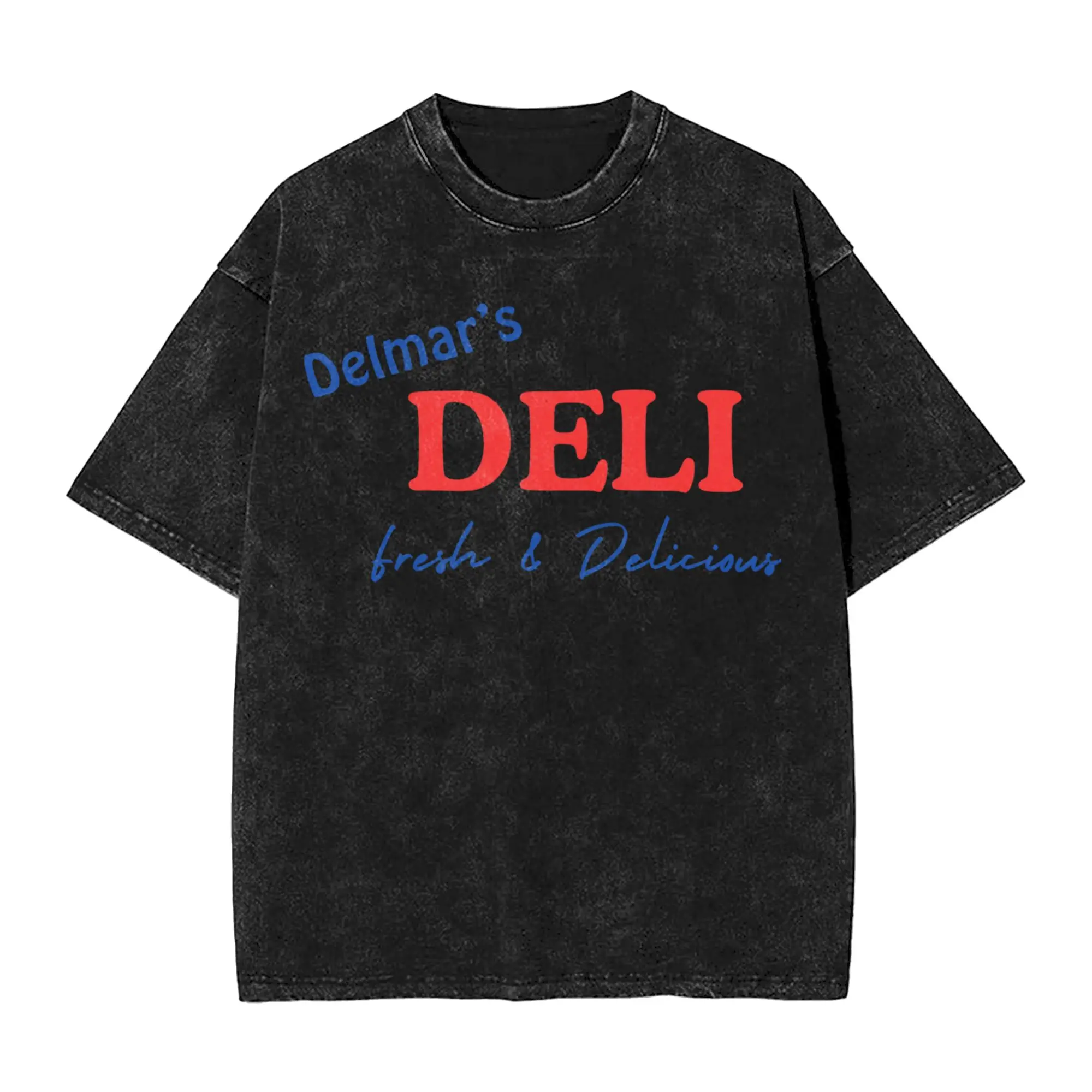 Peter Parker's Delmar's Deli  Accessories Washed T Shirt Men Women Streetwear Hip Hop T-Shirts Summer  Tees Cotton