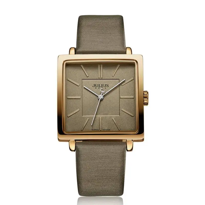 

The Square Minimalist Women Ultra Thin Big Dial Watches Leather Band Fashion Simple Quartz Watch Relogio Feminina