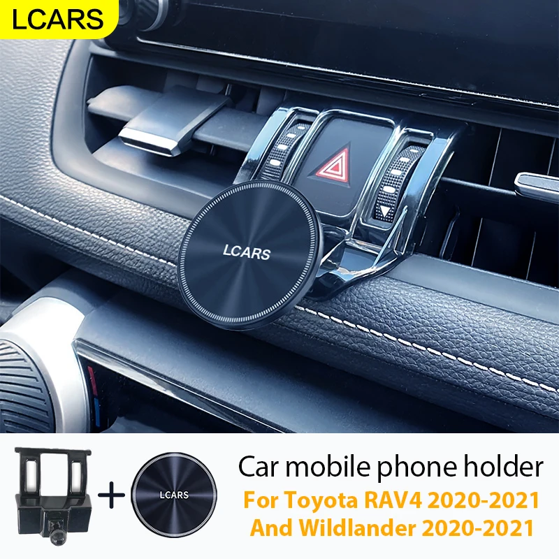 Lcars Car Phone Holder, In-Car Phone Navigation Mount, Special Holder for Toyota Rav4 20-24, Anti-Vibration and Anti-Shake Dashboard Mount Base, Magnetic Head with Magnetic Sheet Included, Suitable for All Mobile Phones