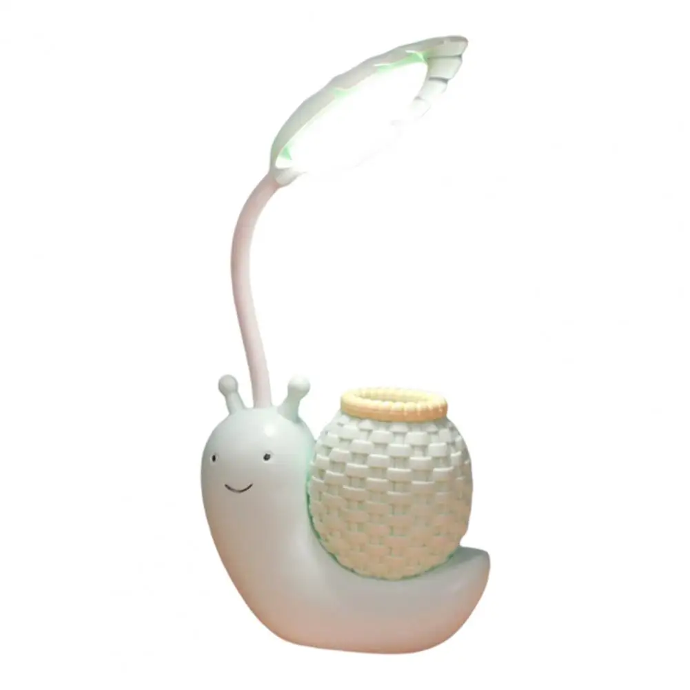 충전식 눈 보호 유연한 호스 디자인, 고휘도 LED 독서등, 창의적인 모양, 만화 달팽이 LED 책상, 2 in 1