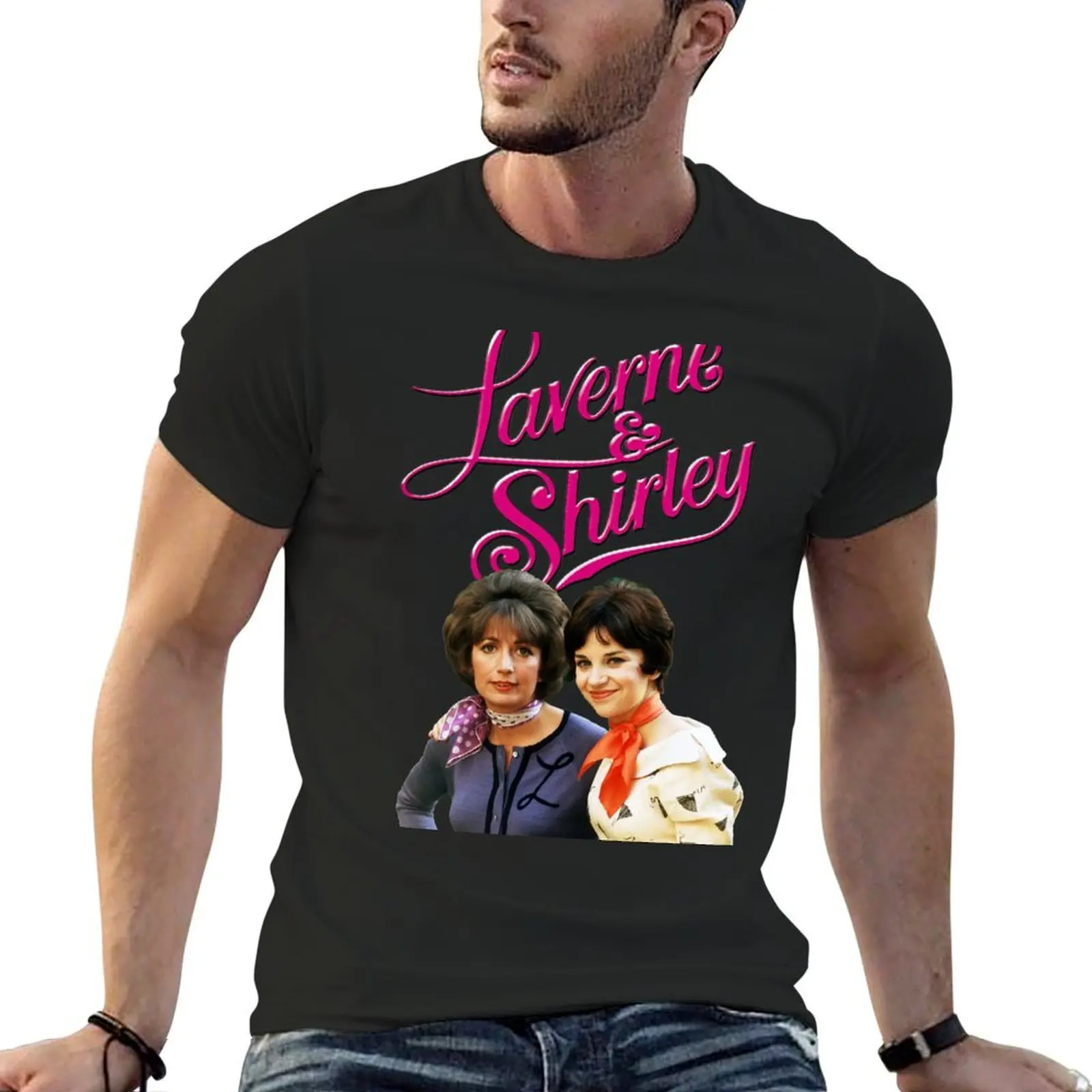 Our Way Throwback Laverne and Shirley tribute T-Shirt kawaii clothes heavyweights mens t shirt graphic