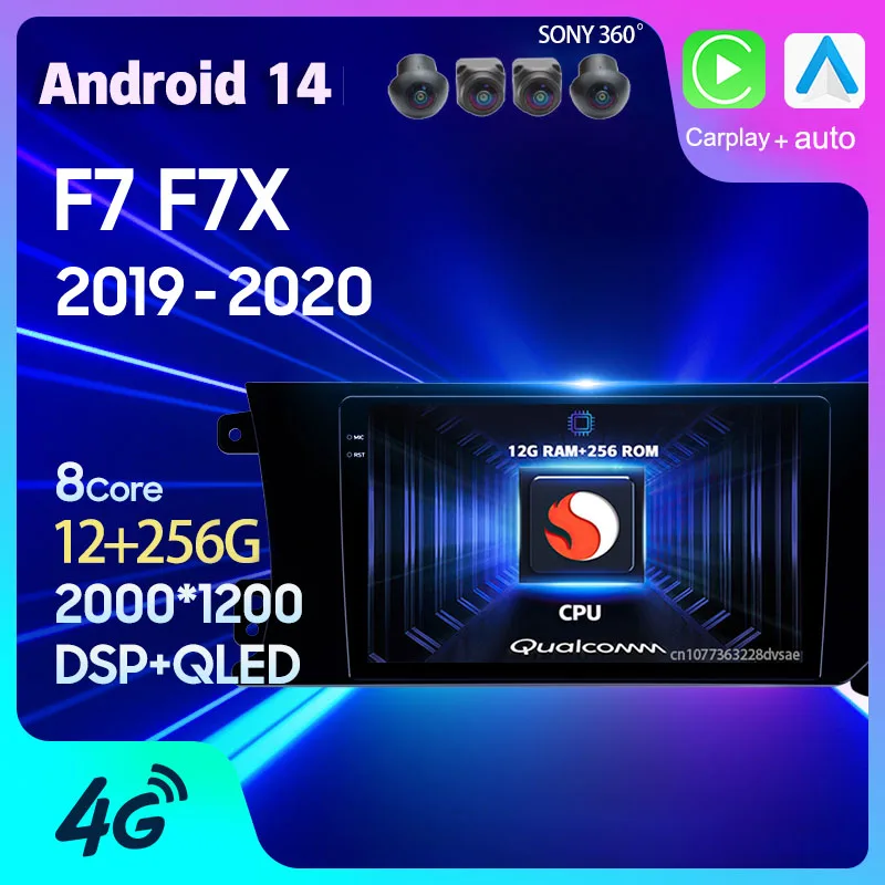 Android 14 Car Radio For GREAT WALL Hover Haval F7 F7X 2019 2020 Carplay Auto Multimedia GPS 360 Camera Video Player 2Din Stereo