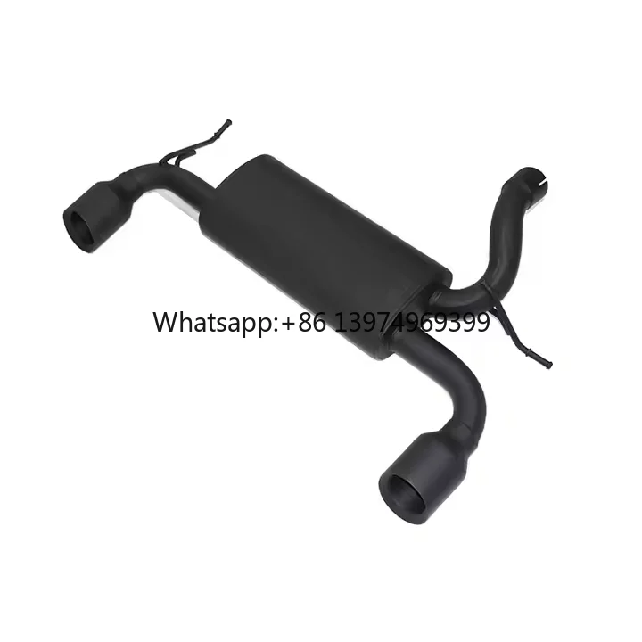 For Jeep Wrangler JK/JL Exhaust Pipe Tailpipe Set with Painted Exhaust Tip Muffler Back Paint Exhaust Head and Tail Throat