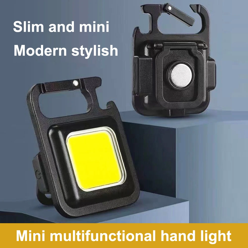 Portachiavi portatile da esterno Mini torcia portatile leggera portachiavi Mini proiettore di luce di autodifesa ad alta luminosità