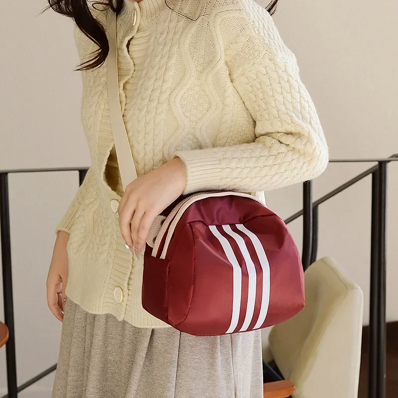 

New Red Plaid Bag Fashionable Shell Small Bag Women's Crossbody Korean Single Shoulder Bag Casual