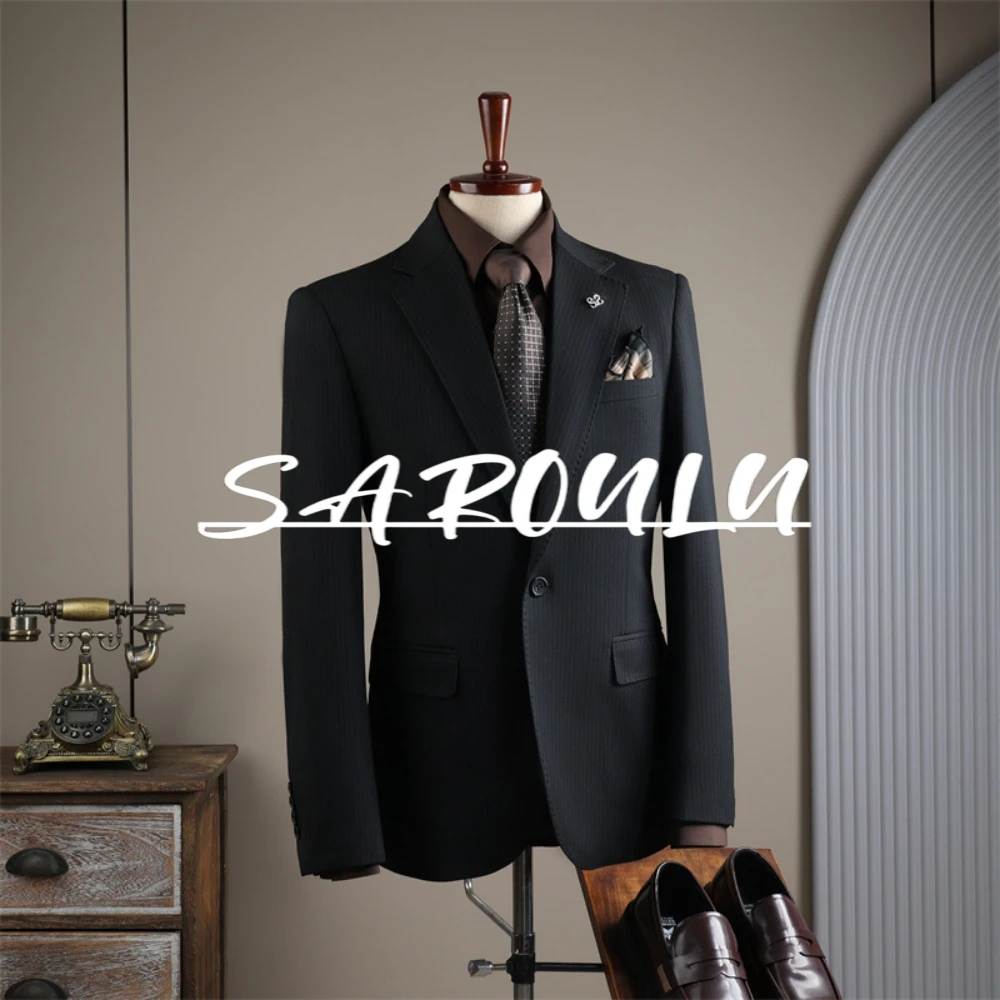 

In Stock One Button Jacket, Plus Size Stunning Men's Suit, Fashionable Notched Lapel Groom Wear, 4 Colors Tuxedo, Interview