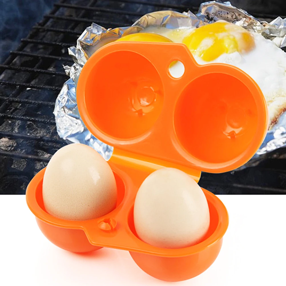

Portable for 2 Eggs ABS Plastic Egg Storage Container Plastic Foldable Carrier Camping Picnic Travel Storage Container Egg Box
